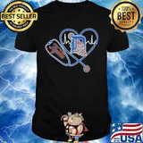 Detroit tigers baseball stethoscope heart shirt