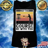 Disc golf way the course be with you vintage s Tank top