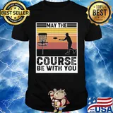 Disc golf way the course be with you vintage shirt