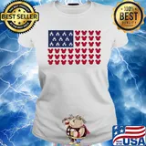 Disney mickey mouse American flag independence day s Ladies tee