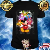 Disney mickey mouse and friends cartoon characters signatures shirt