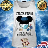 Disney mickey mouse postal worker is not just a job title it’s a 2020 survival skill mask covid-19 s Tank top