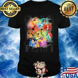 Disney princess cartoon characters signatures shirt