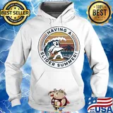 Dog play guitar having a slider summer vintage s Hoodie