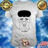 Fanstown bts bangtan boy same cartoon suga shirt