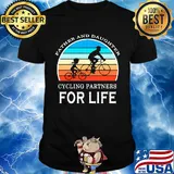 Father and daughter cycling partners for life vintage 2020 shirt