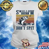 Fishing swallow baby don’t spit vintage s Ladies tee