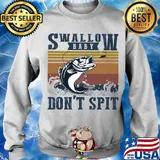 Fishing swallow baby don’t spit vintage s Sweater