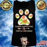 Flower easily distracted by sloths and dogs paw s Tank top