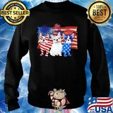 French bulldog firework american flag independence day s Sweater