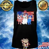 French bulldog firework american flag independence day s Tank top