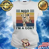 Giraffe moo I'm a goat vintage s Ladies tee
