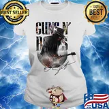 Guns N’ roses playing guitar signature s Ladies tee
