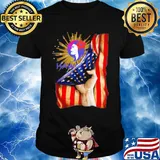 Hawaiian airlines logo american flag independence day shirt