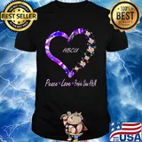 HBCU peace love Prairie View A & M heart shirt