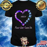 HBCU peace love Tennessee State heart shirt