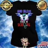 Hero nurse god bless those in scrubs stethoscope s Ladies tee
