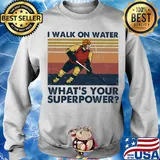Hockey I walk on water what’s your superpower vintage s Sweater