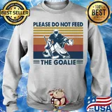 Hockey please do not feed the goalie vintage s Sweater