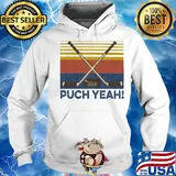 Hockey puck yeah vintage s Hoodie