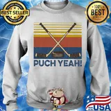 Hockey puck yeah vintage s Sweater