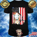 Horse American flag veteran Independence Day shirt