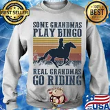 Horse some grandmas play bingo real grandmas go riding vintage s Sweater