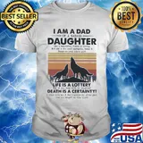 I am a dad daughter life is a lottery death is a certainty Wolf vintage shirt
