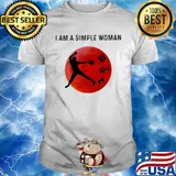 I am a simple woman baseball paw wine shirt