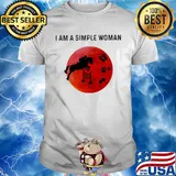I am a simple woman horse paw wine shirt