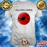 I am a simple woman scuba diving paw wine shirt