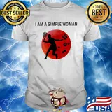 I am a simple woman Tennis paw wine shirt