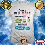 I'm a flip flops volleyball ocean kinda girl american flag shirt