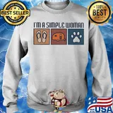 I'm a simple woman flip flop camping paw dog s Sweater