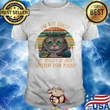 I'm not crazy my reality is just different than your cat vintage shirt