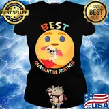 Icon hug pug heart best quarantine partner vintage s Ladies tee