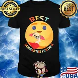 Icon hug pug heart best quarantine partner vintage shirt