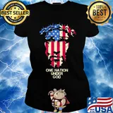 Independence Day Jesus one nation under god s Ladies tee