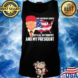 Independence Day trump I will defend my liberty my flag my country and my president s Tank top
