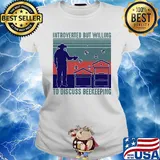 Introverted but willing to discuss beekeeping vintage s Ladies tee