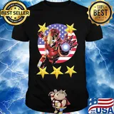 Iron man american flag independence day stars shirt