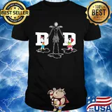 Jack skellington son and daughter dad happy father's day shirt