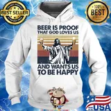 Jesus beer is proof that god loves us and wants us to be happy vintage s Hoodie