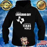 Just a louisiana guy living in a texas world map s Hoodie