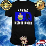 Kansas bigfoot hunter flag shirt
