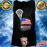 Lacrosse american flag independence day s Tank top