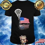 Lacrosse american flag independence day shirt