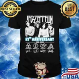 Led-zeppelin 52nd anniversary 1968 2020 signatures shirt