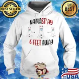 Llama mask namastay 6 feet away covid-19 s Hoodie
