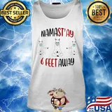 Llama mask namastay 6 feet away covid-19 s Tank top